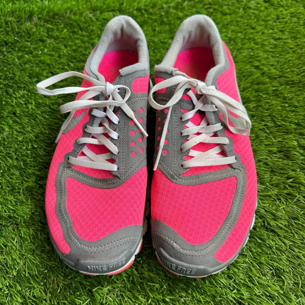 Women's Pink and Gray Athletic Shoes - Picture 13 of 14